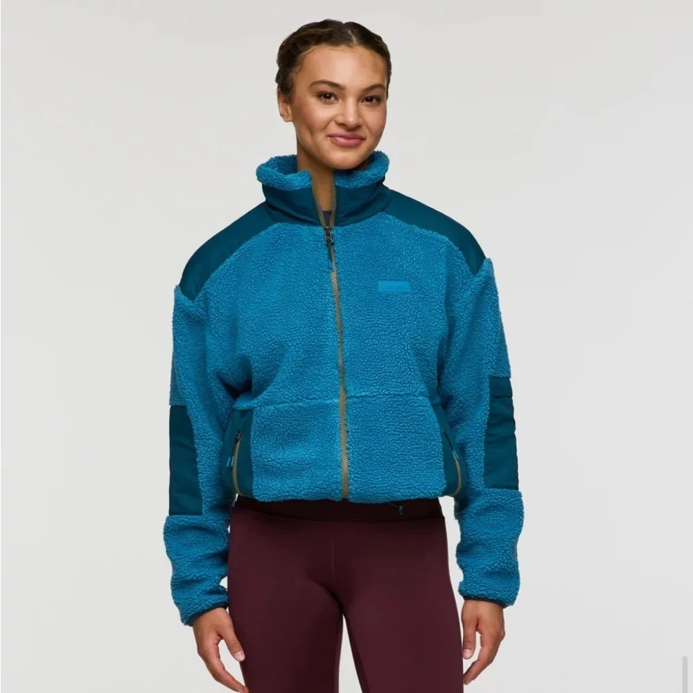 Cotopaxi Women's Large Bacano Fleece Jacket Blue Lake Abyss NWT Relaxed Fit